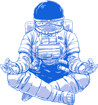astronaut meditating
